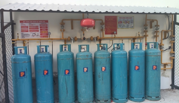 Thi công lắp đặt hệ thống gas trường Mầm Non ngoài Phú Quốc