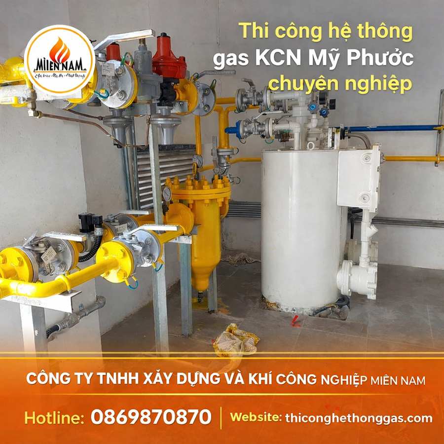 Thi công hệ thống gas KCN Mỹ Phước 3