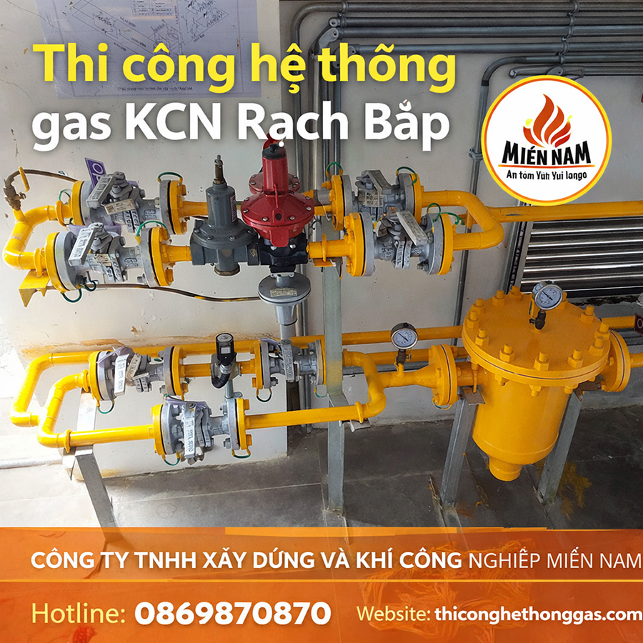 Thi công hệ thống gas KCN Rạch Bắp