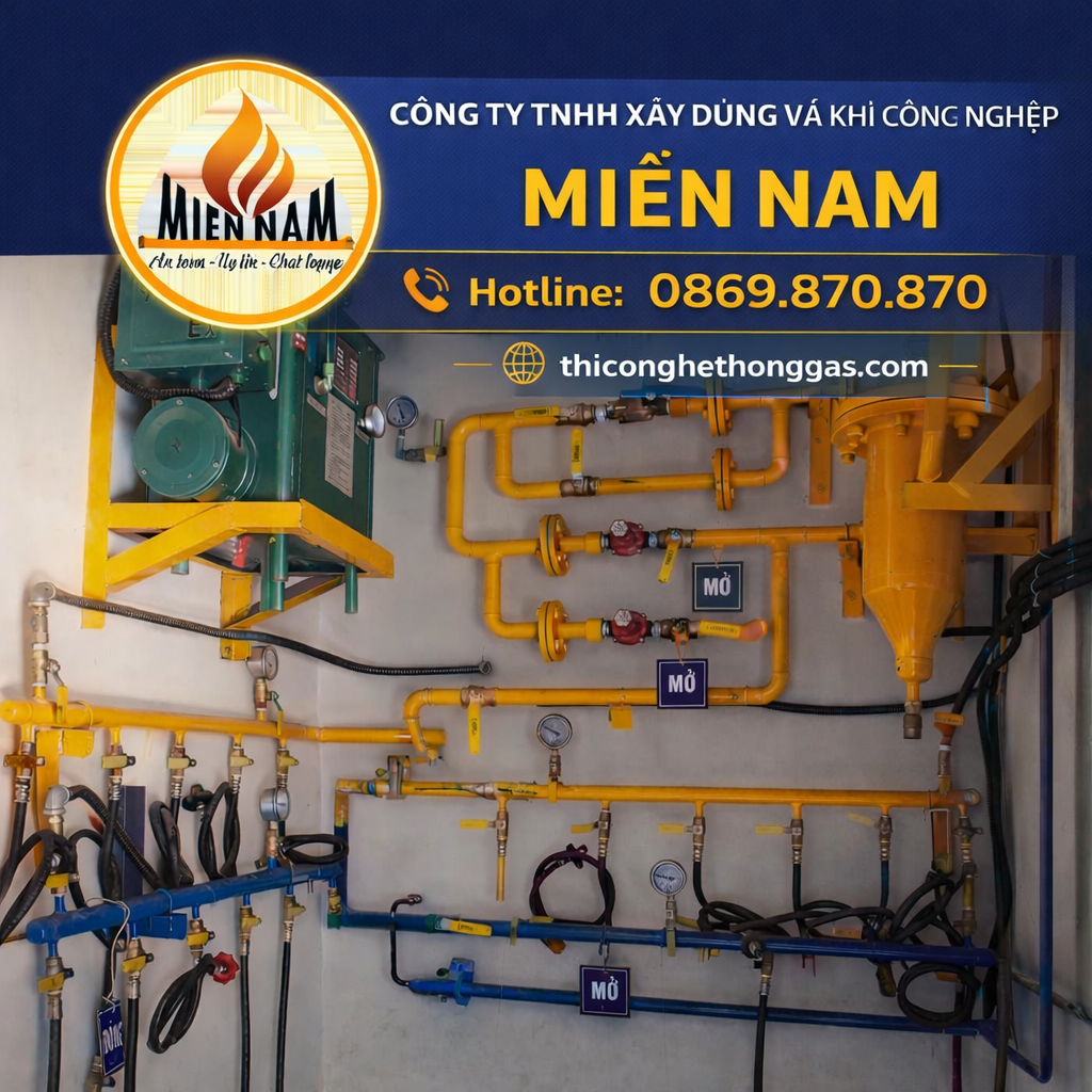 Thi công hệ thống gas KCN Mapletree Bình Dương