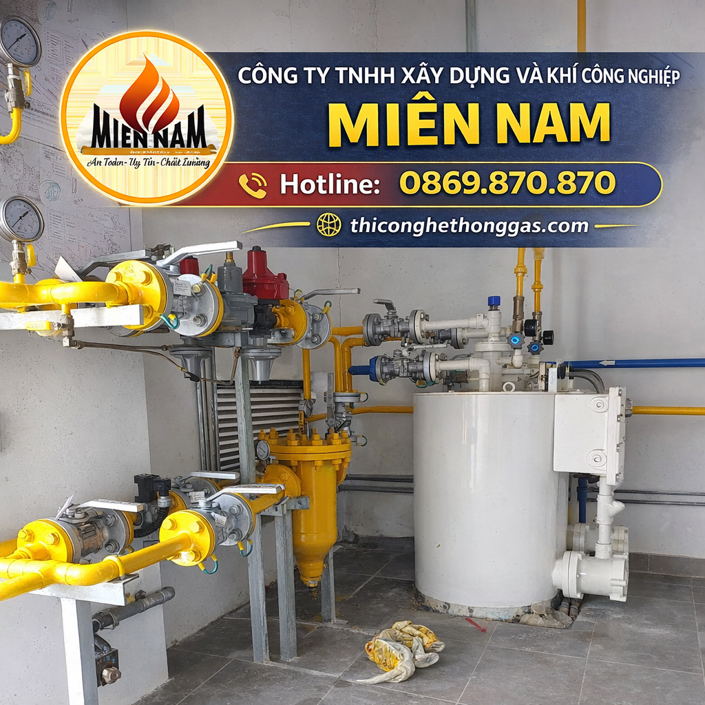 Thi công hệ thống gas KCN Mapletree Bình Dương