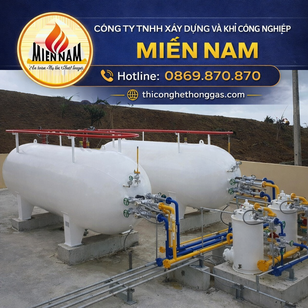 Thi công hệ thống gas KCN Bàu Bàng chất lượng giá rẻ