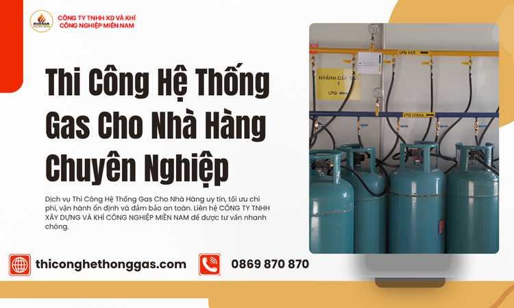 Thi Công Hệ Thống Gas Cho Nhà Hàng Chuyên Nghiệp – Giải Pháp An Toàn, Hiệu Quả Và Tiết Kiệm Chi Phí